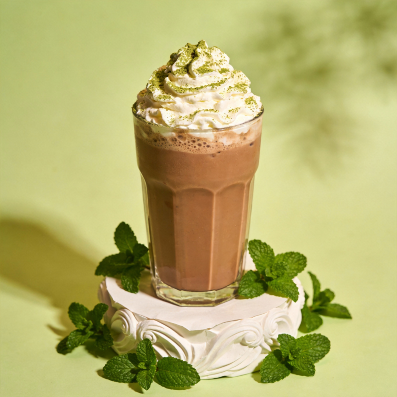 抹茶巧克力奶昔图片
