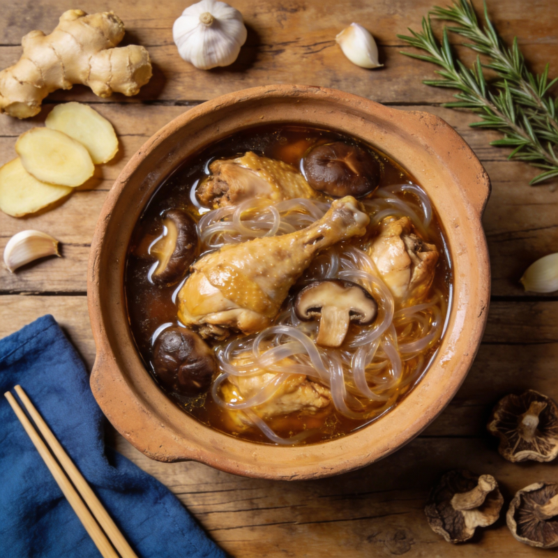 鸡肉炖菌汤图片