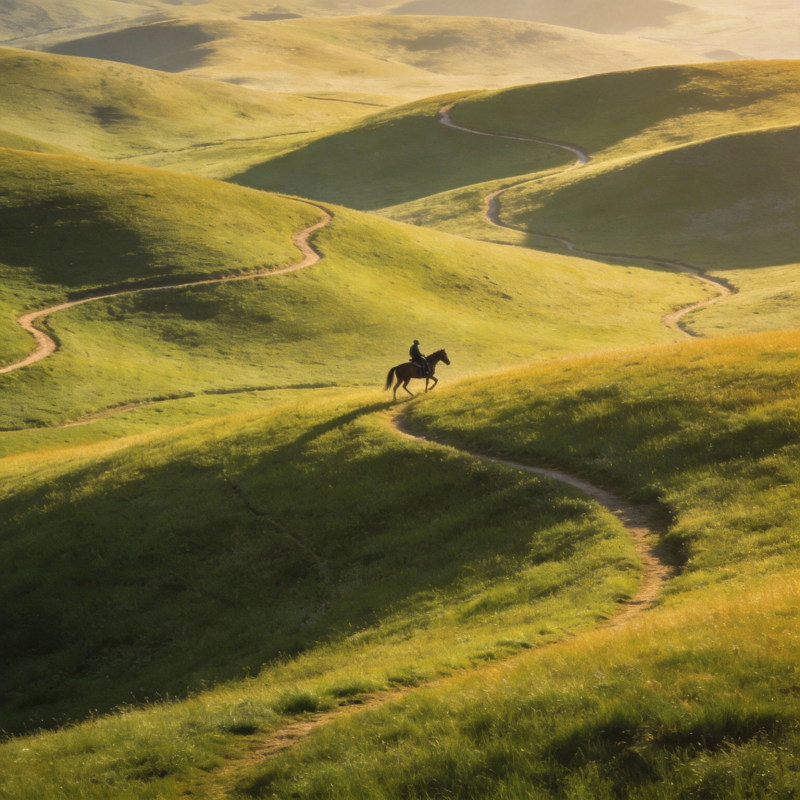 草原上的骑手图片