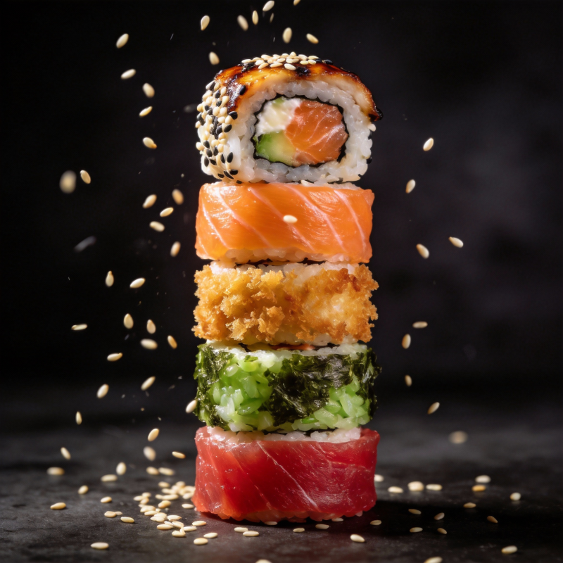 寿司塔 美味叠叠乐图片