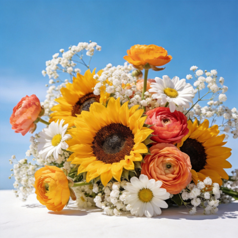 向日葵花束图片