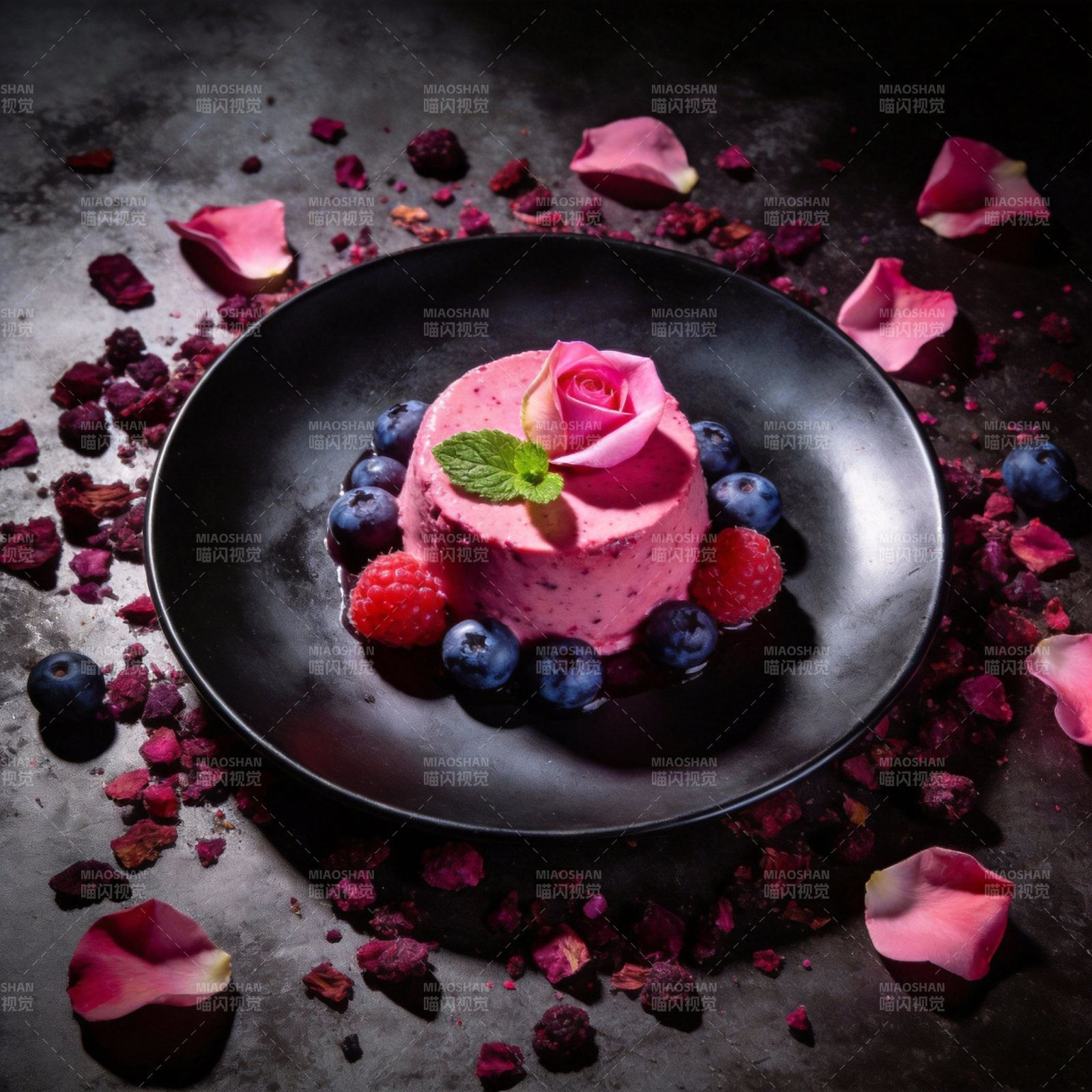 玫瑰慕斯蛋糕图片