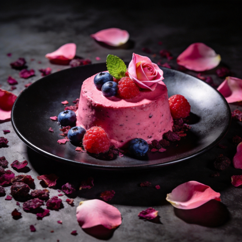 玫瑰莓果慕斯图片