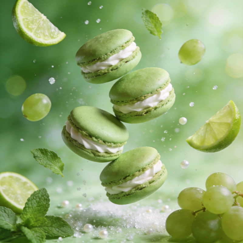青柠薄荷马卡龙图片