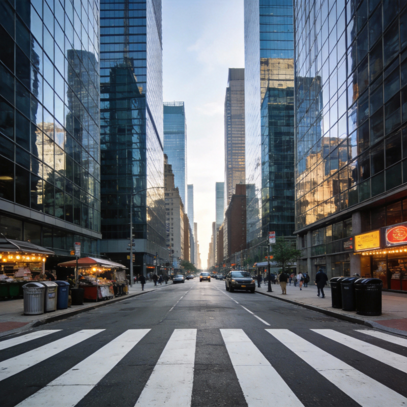 都市晨光街景图片