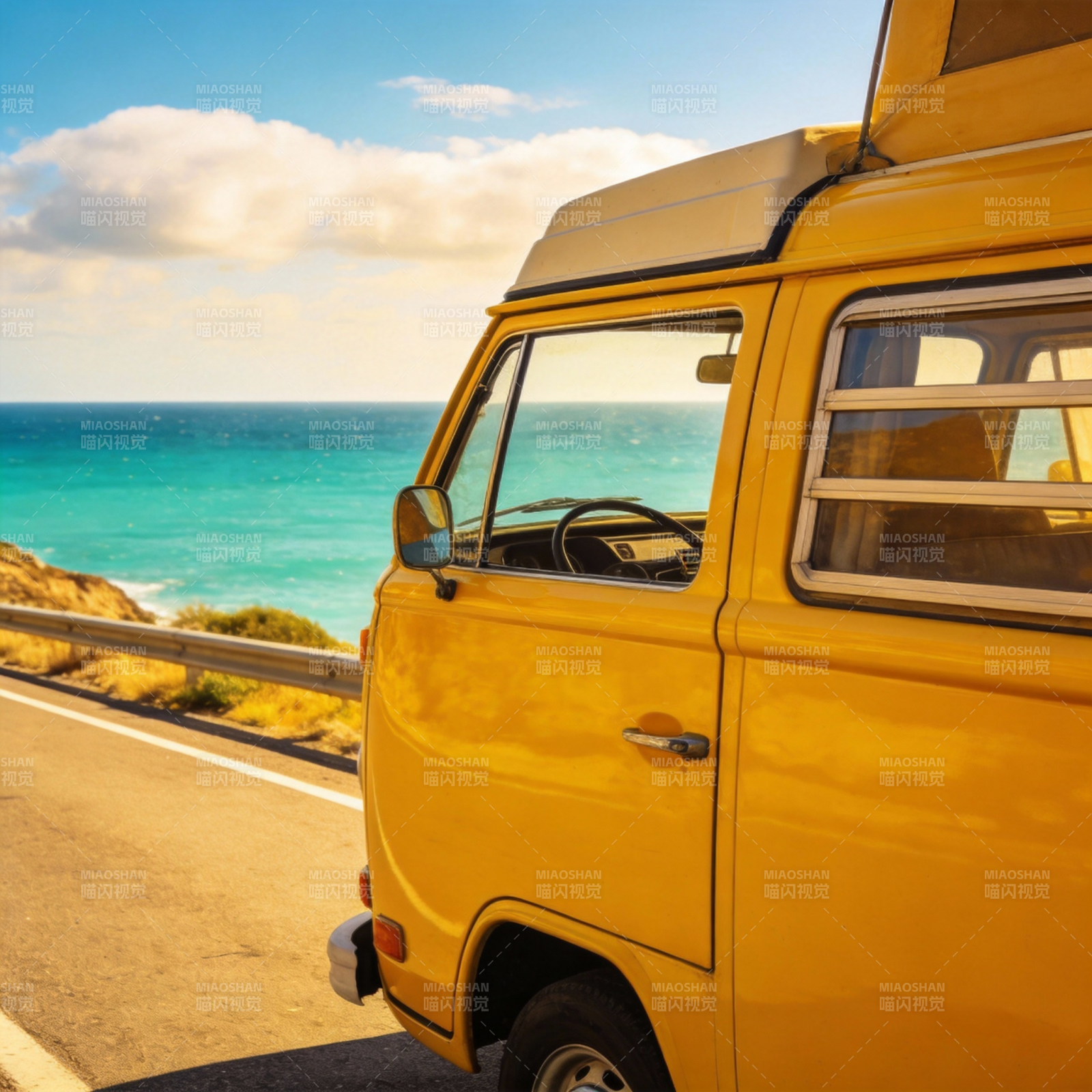 黄车海边行图片