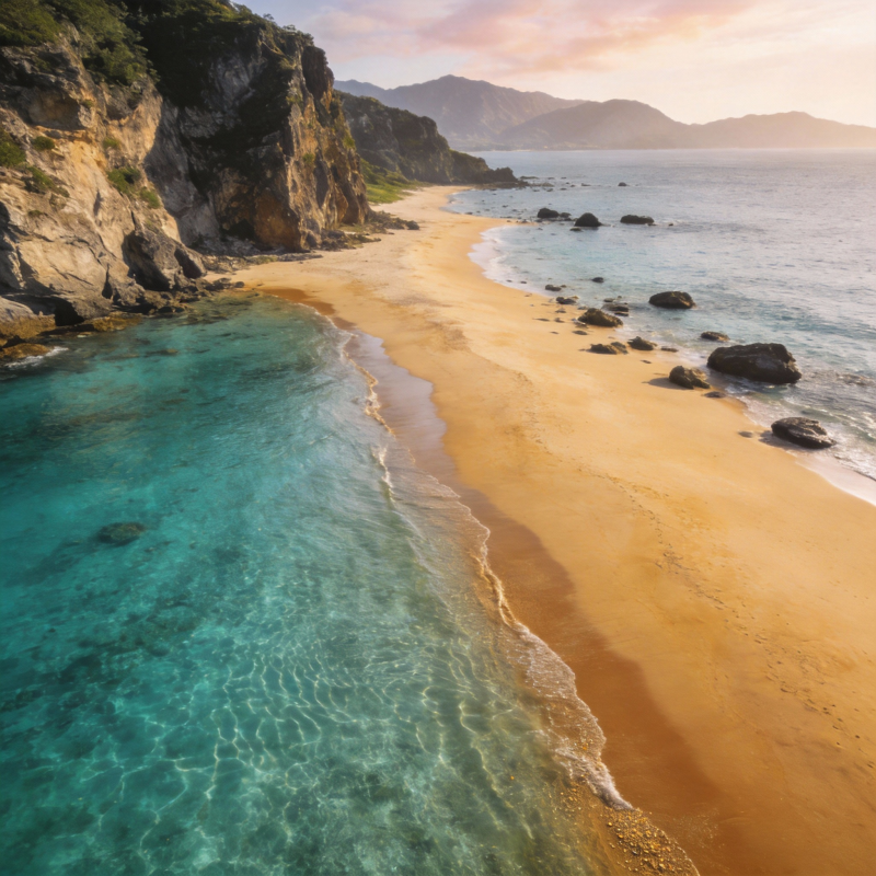 碧海金沙海岸线图片
