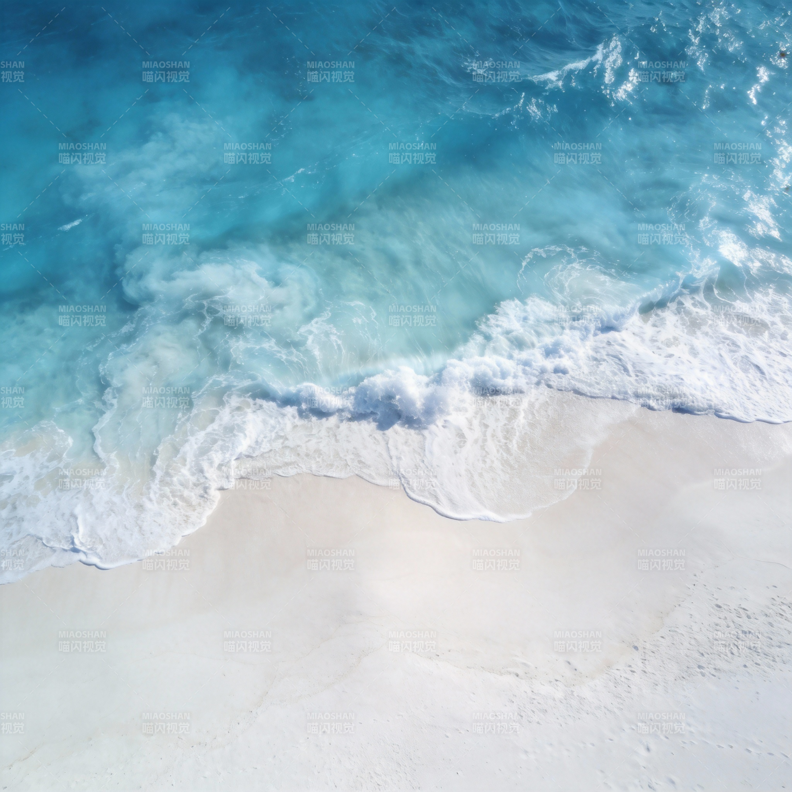 碧海白沙 浪花轻吻图片