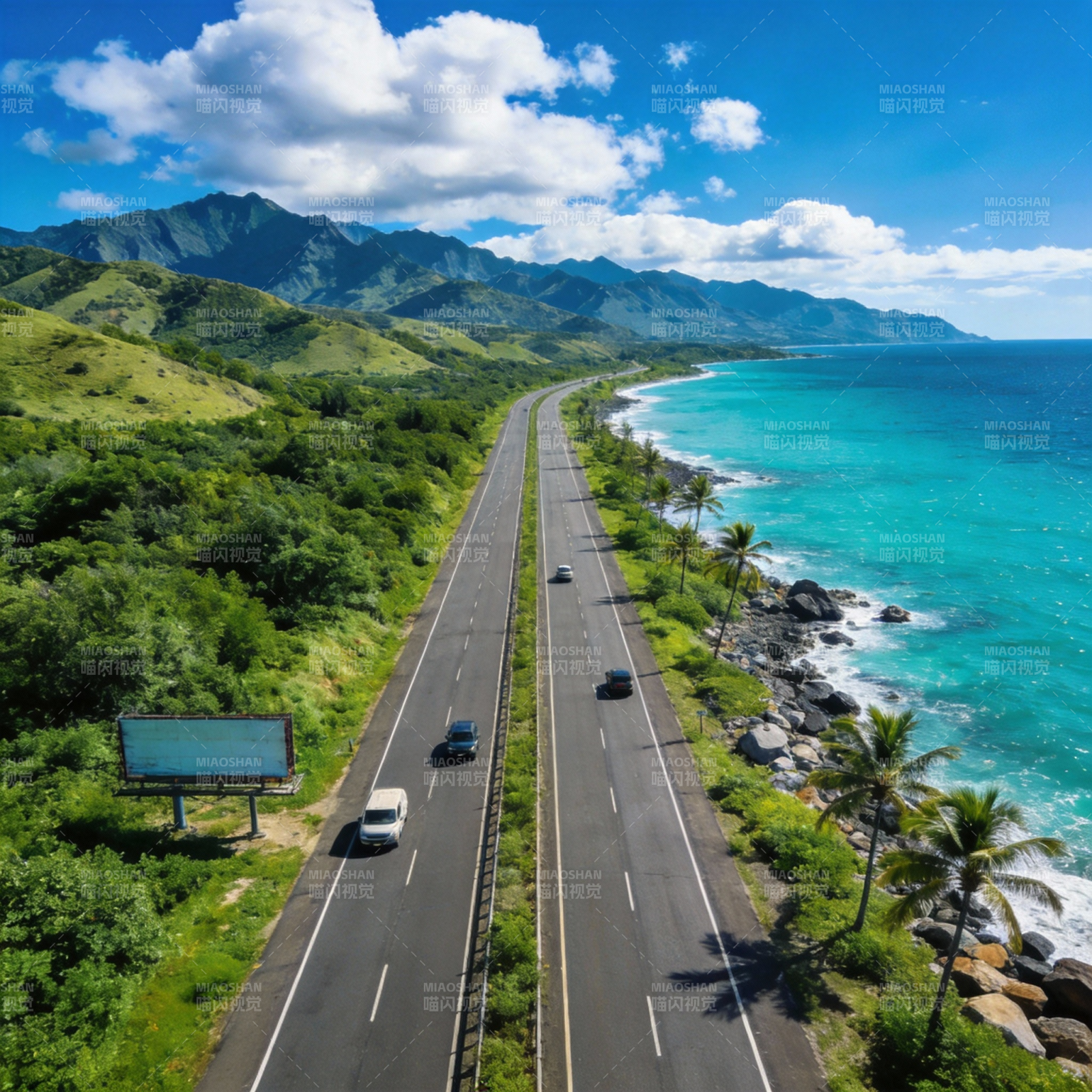 海岸公路美景图片