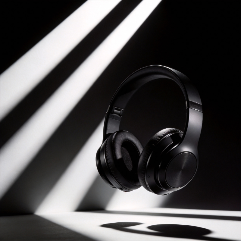 光影中的耳机图片