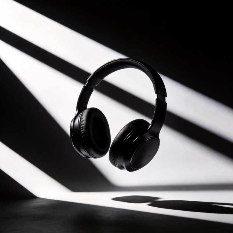 光影中的耳机图片