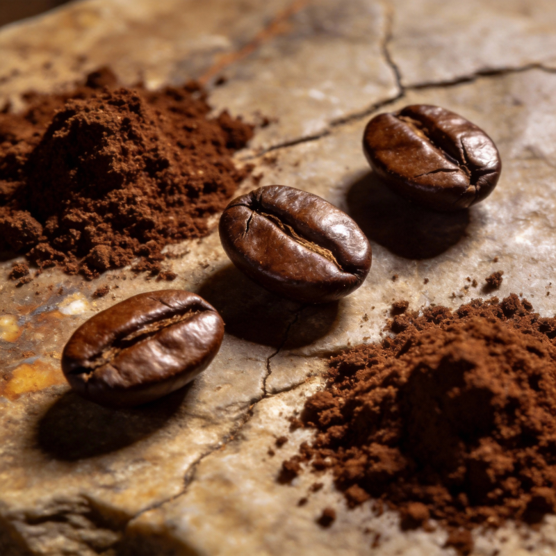 咖啡豆与研磨粉图片