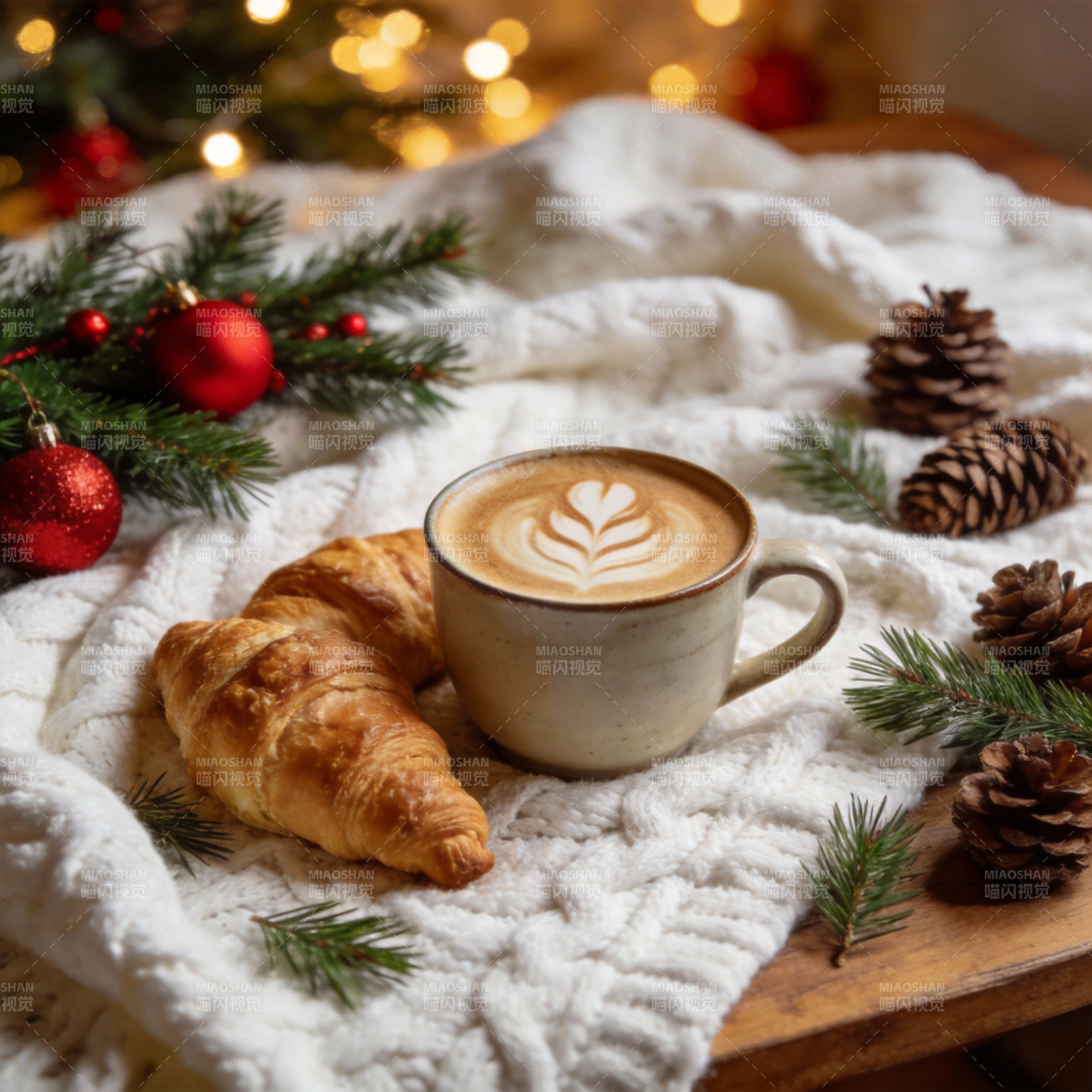 冬日暖咖与松饼图片