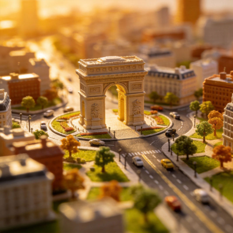 巴黎凯旋门微缩景图片