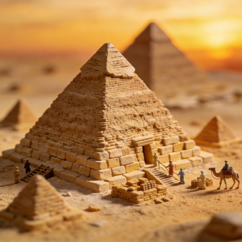 金字塔沙漠奇景图片