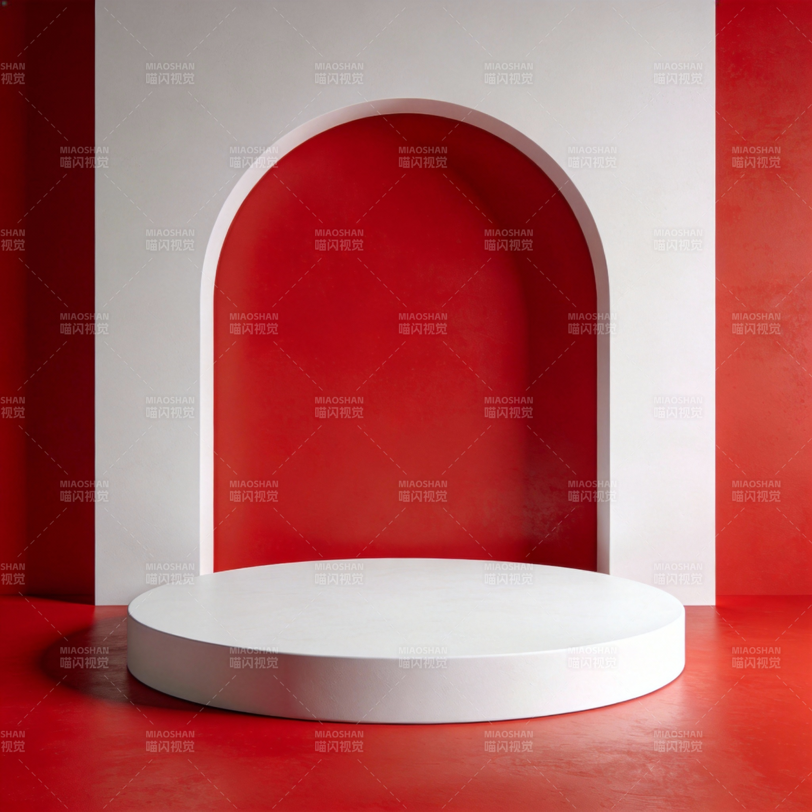 红白拱门展台图片
