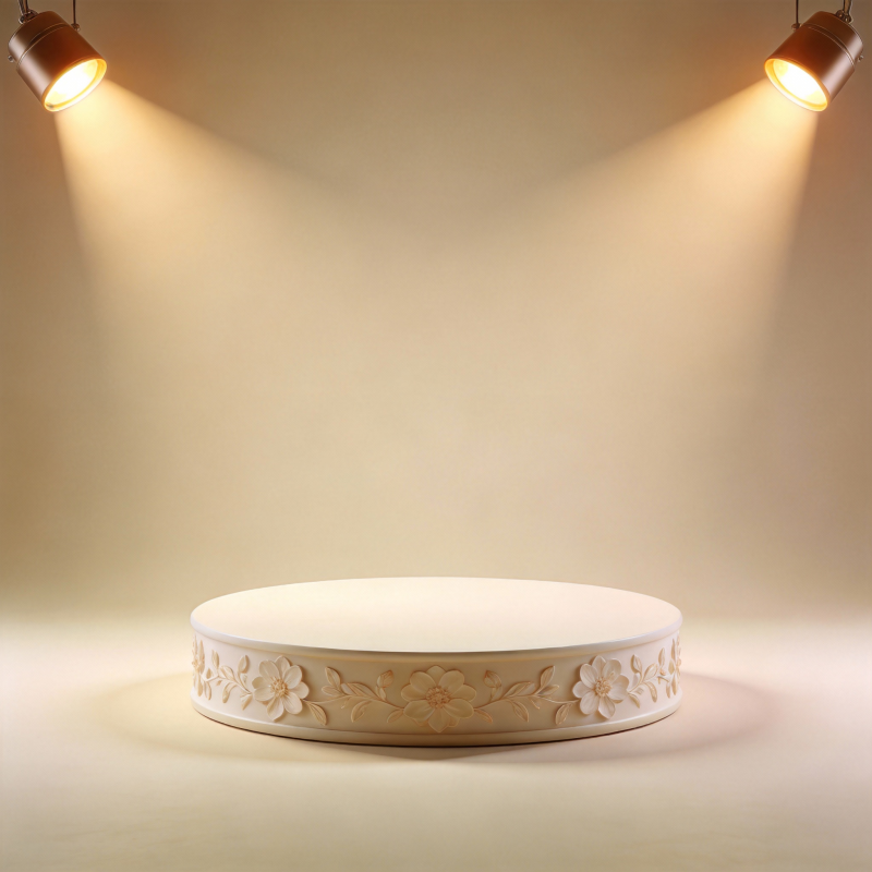 典雅花饰展台图片