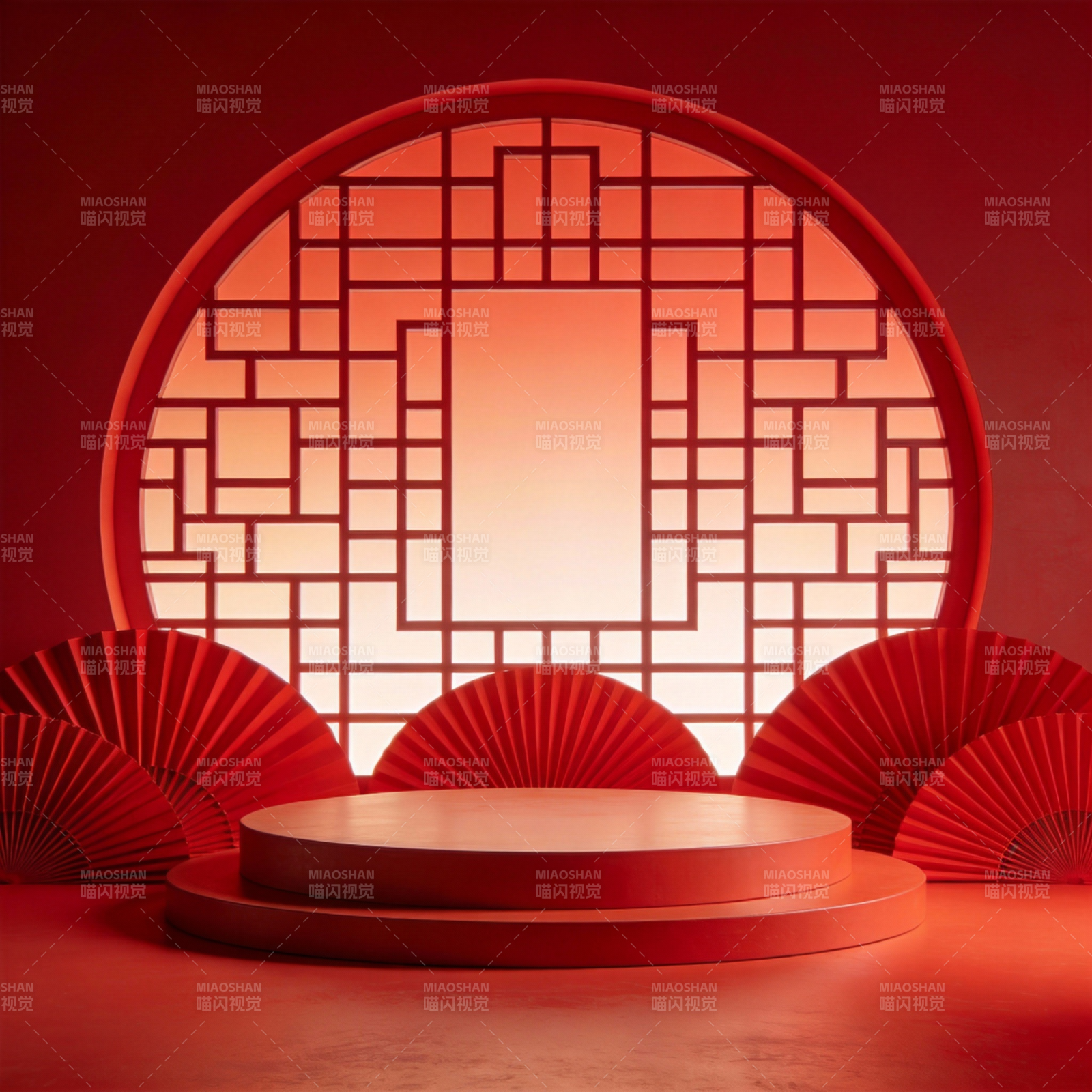 红韵中式舞台图片