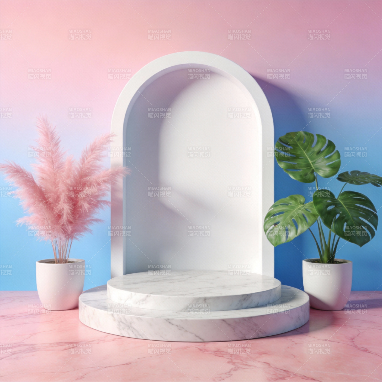 梦幻拱门花艺摆设图片