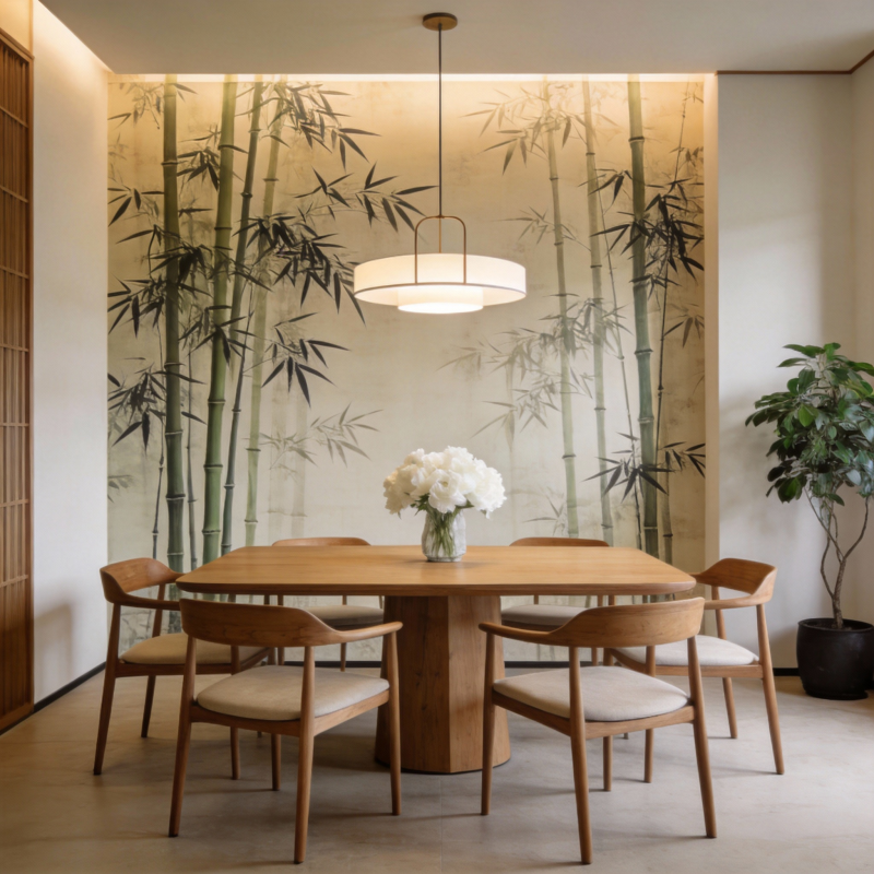 竹影雅居餐桌图片