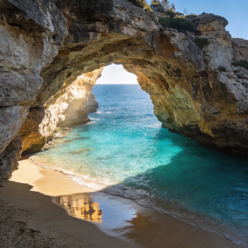 碧海石拱奇景图片