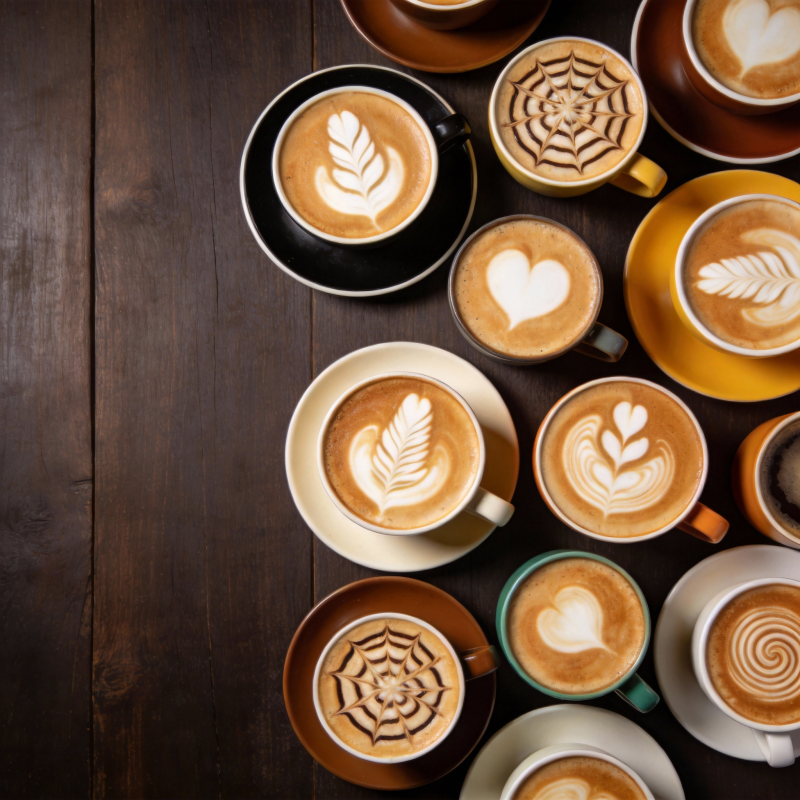 咖啡拉花艺术图片