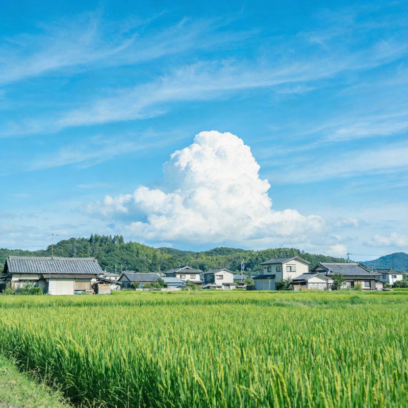 田园风光 云卷云舒图片