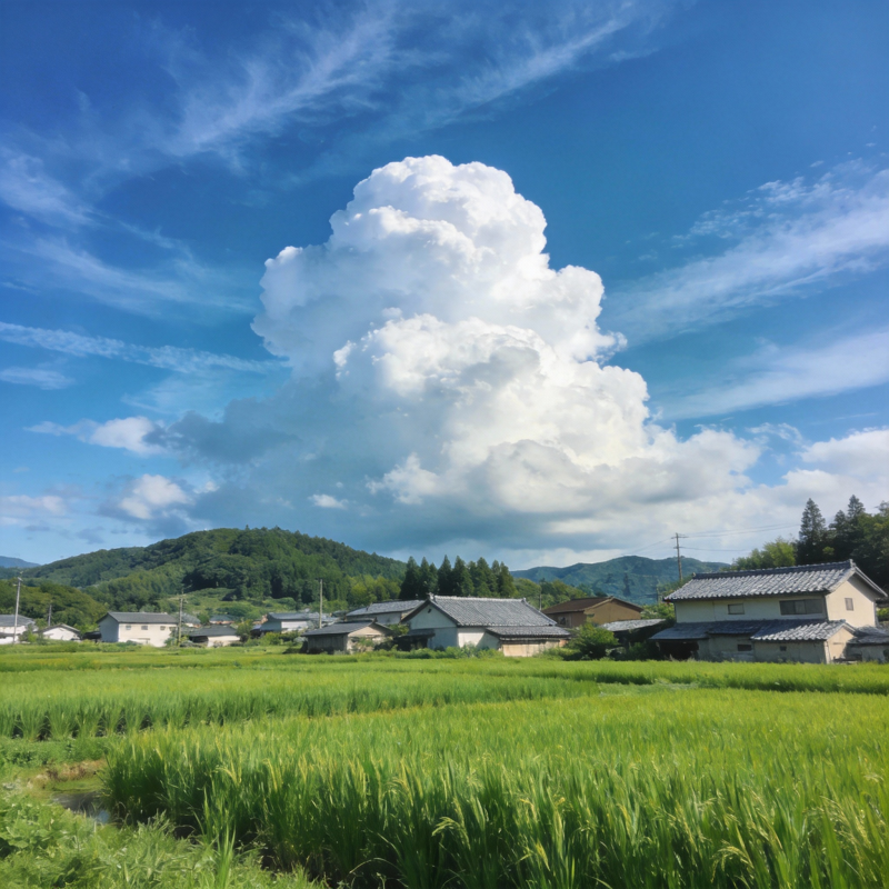 田园风光 云卷云舒图片