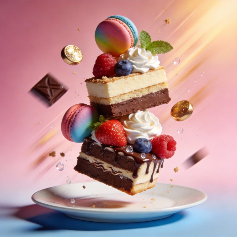 甜品飞舞 美味瞬间图片