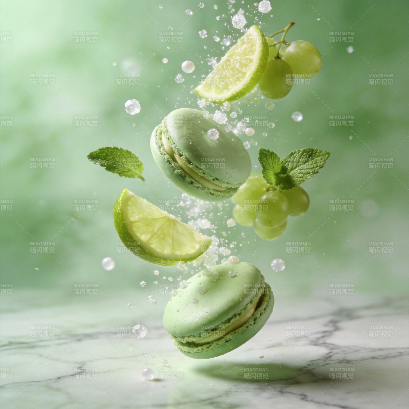 清新绿意跃动图片