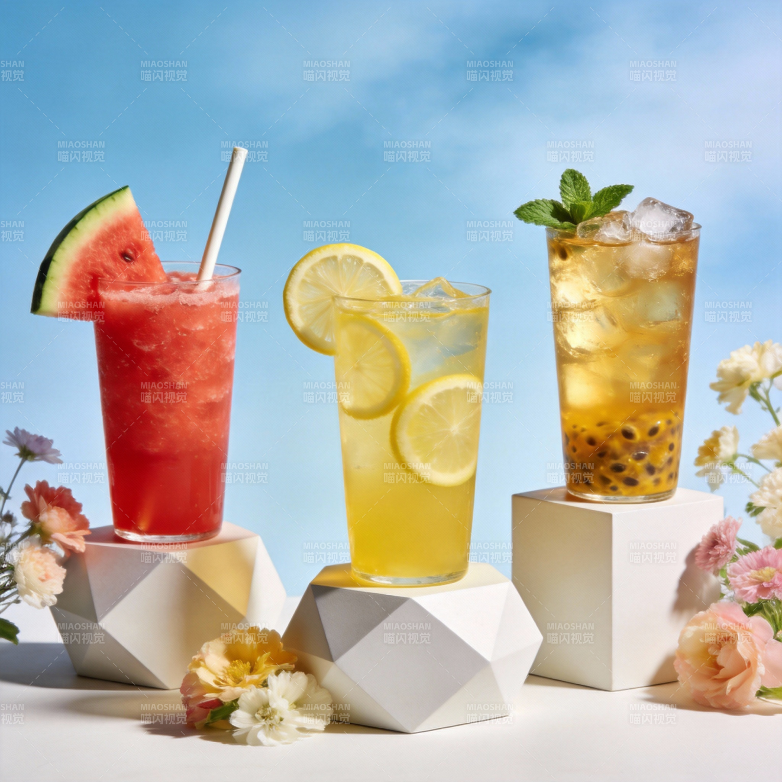 夏日清爽饮品图片