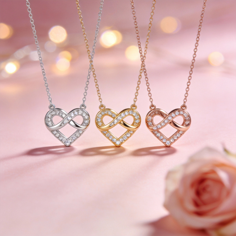 心形无限项链图片