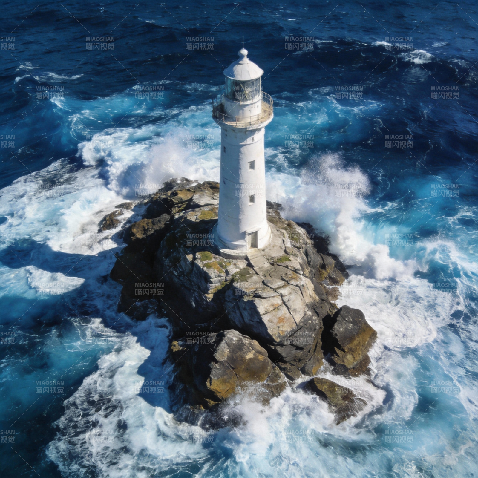 灯塔屹立海岩图片