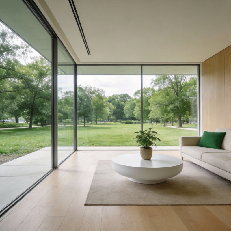 现代客厅绿意盎然图片