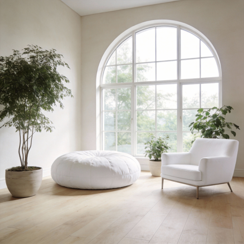 明亮客厅绿植点缀图片