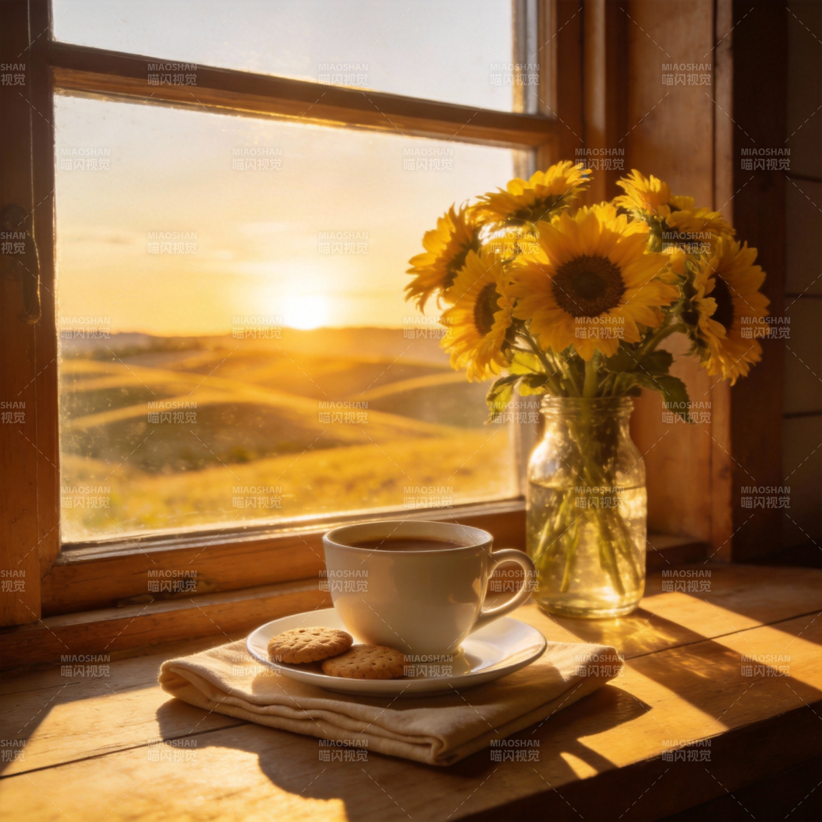 窗边的温暖时光图片