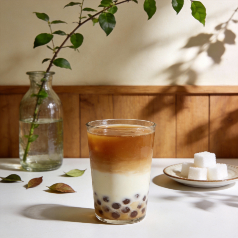 珍珠奶茶静物图图片