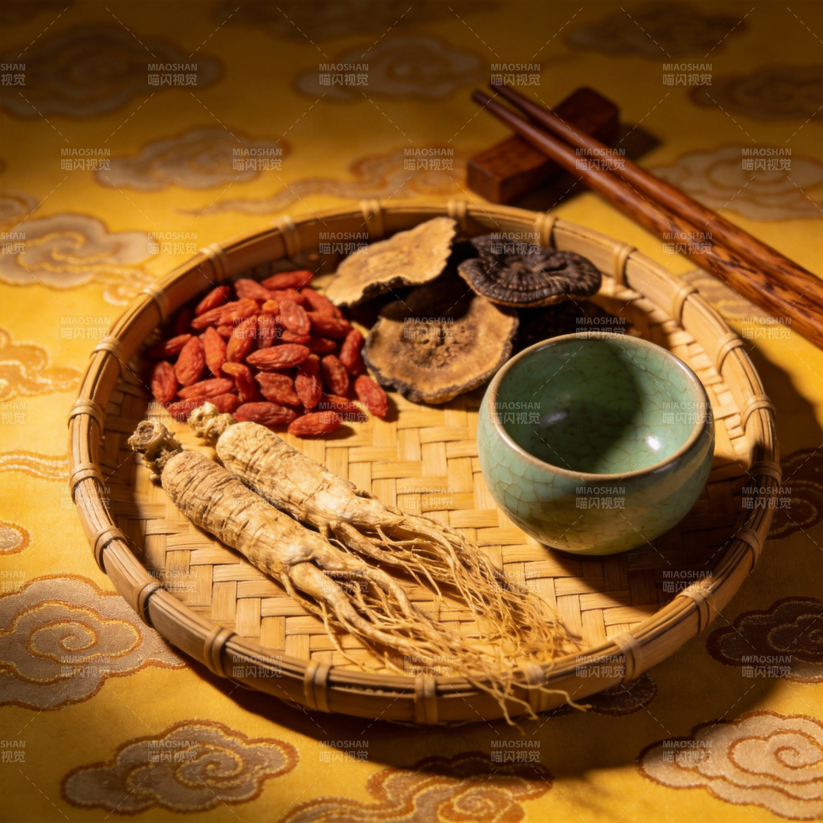 养生食材摆盘图片