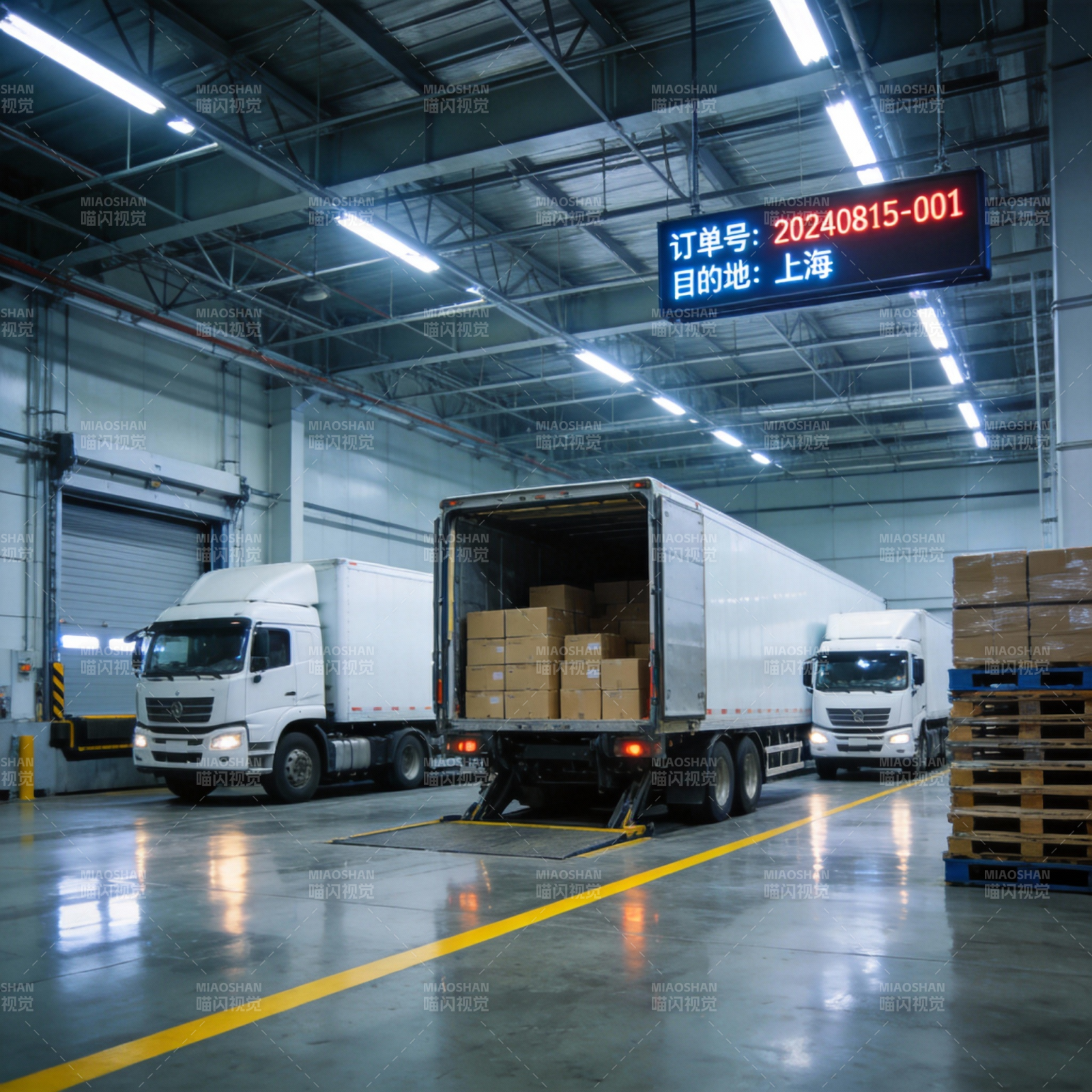 物流中心装卸货物图片