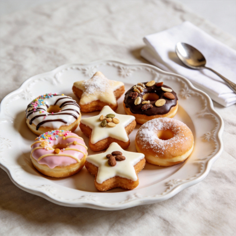 美味星形甜甜圈图片