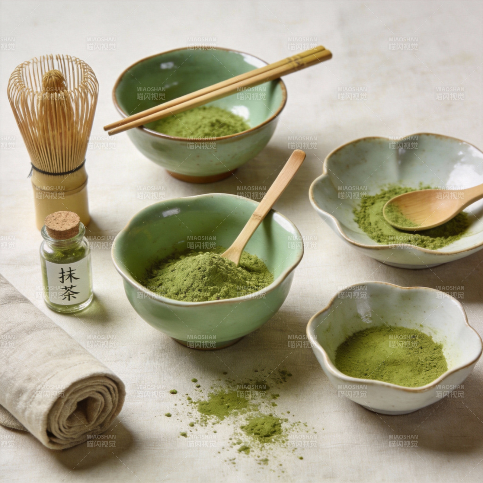 抹茶静物图图片