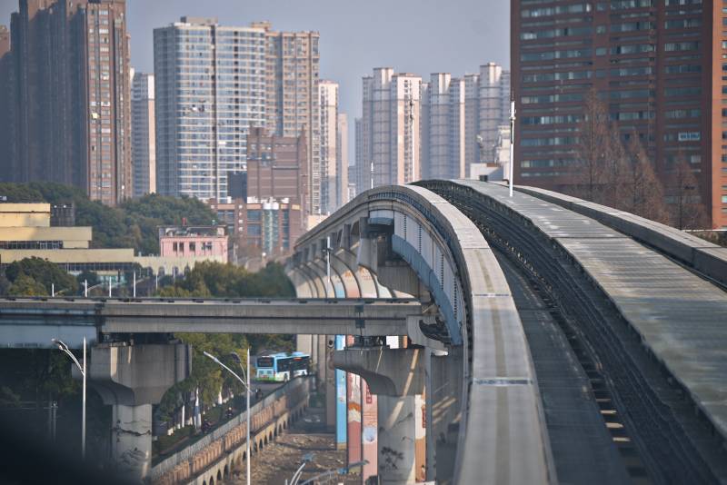 安徽芜湖城市高架轻轨线图片