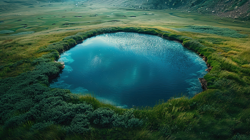 碧湖映翠野图片