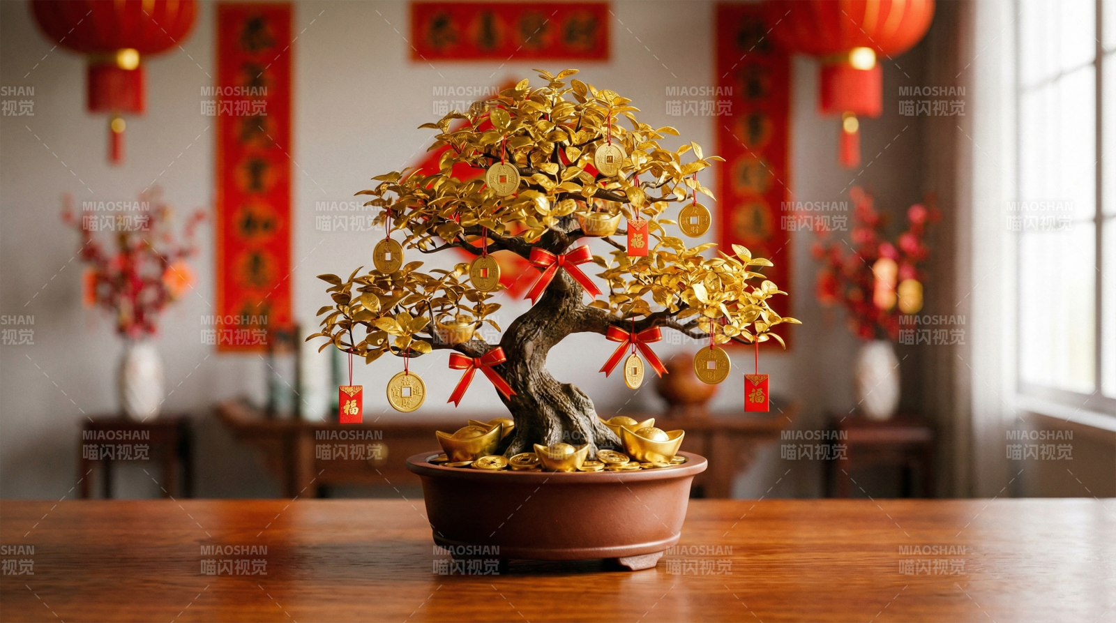 金树招财迎新春图片