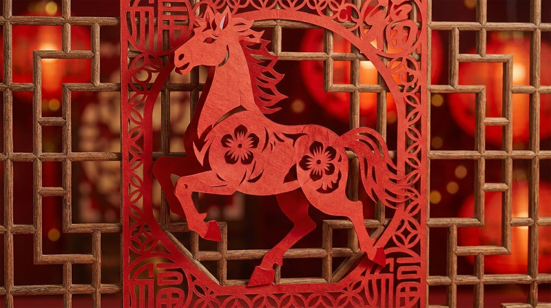 马年剪纸艺术图片