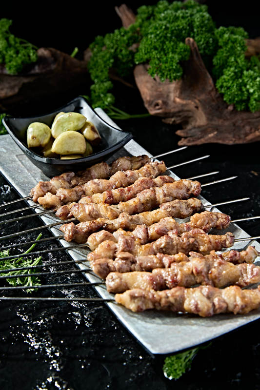 美味烧烤炭烤美味羊肉串图片