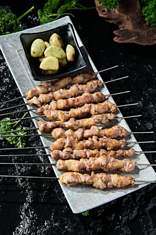 美味烧烤炭烤美味羊肉串图片