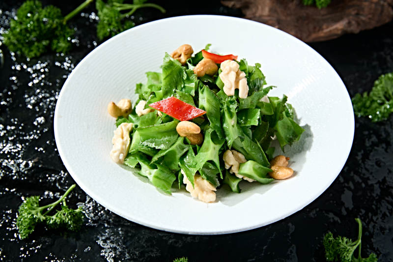 腰果桃仁凉拌四棱豆四角豆图片