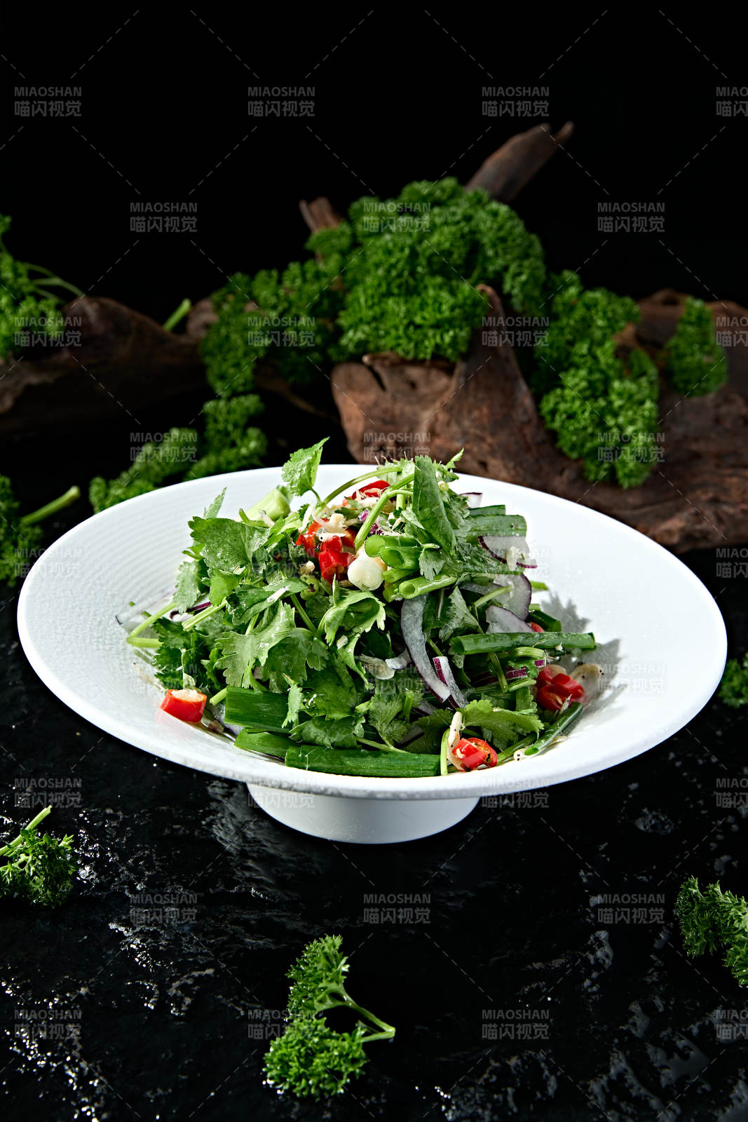 米椒凉拌香菜小葱洋葱丝图片