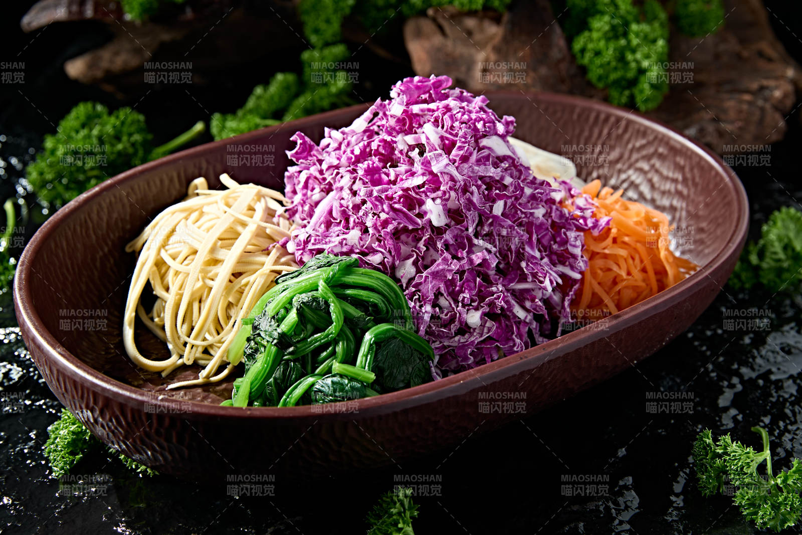 美味精美凉菜巧拌五色菜丝图片